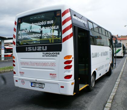Midibus Isuzu Turquoise Class II bylo možno vidět 11.6.2009  na CAN v Plzni.