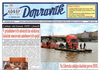 Vyšel desátý Dopravák 2009, noviny ADSSF.