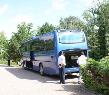 Z předváděcích dní Yutong v Čechách. 6.7. Plzeň