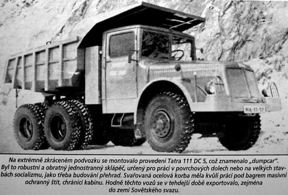 Ze světa nákladních vozů: Krátký sklápěč Tatra 147 DC5 na podvozku T 111