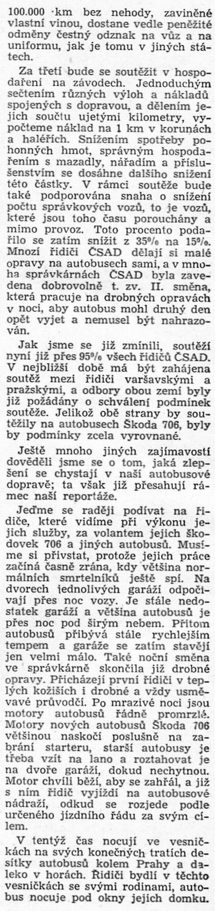 60 let ČSAD:Ze Světa motorů 75 z března 1950. Autobusová doprava pracujících 2.