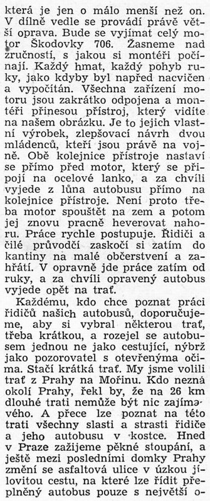 60 let ČSAD:Ze Světa motorů 75 z března 1950.  Autobusová doprava pracujících 3.