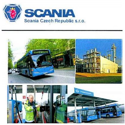 Ze slavnostního uvedení do zkušebního provozu autobusu Scania Omni Link Ethanol,