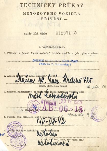 Praga NDO. Pro sokolský slet v roce 1948 byl vyroben nedávno vyproštěný