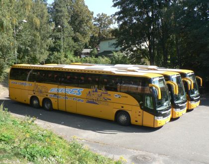 Záběry třínápravových autokarů Beulas/MAN pro EXPRES Jablonec nad Nisou - Praha