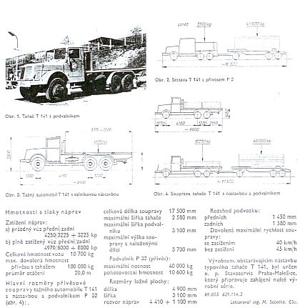 Ze světa nákladních automobilů: Tatra 141 s podvalníkem P32