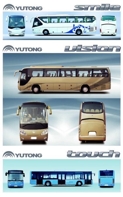 Yutong rozšiřuje nabídku autobusů:  VISION, SMILE a TOUCH