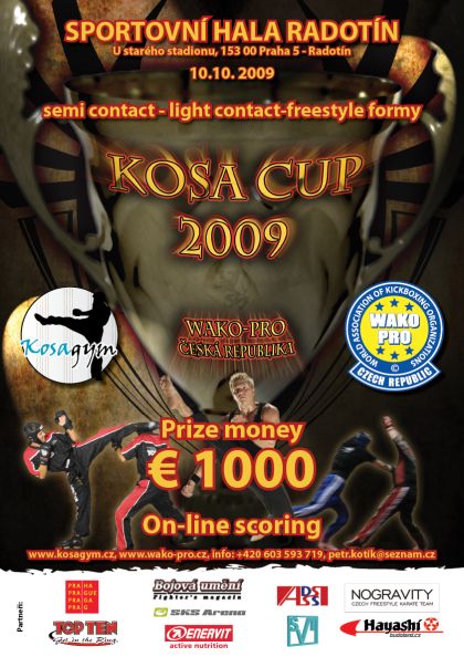 Další ročník kickboxového turnaje Kosa Cup 2009 proběhl