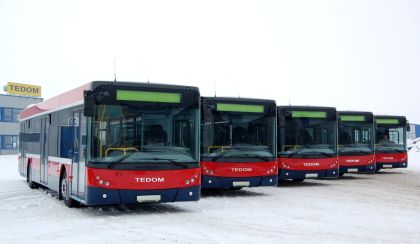 Autobusy TEDOM výrazně omladily vozový park Dopravního podniku Mladá Boleslav.