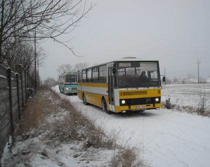 Zimní veteránské záběry ze Strašic