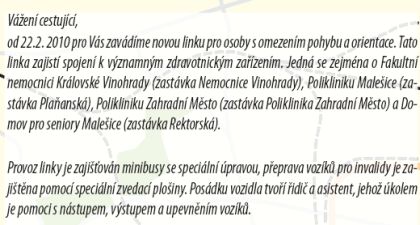 ROPID: Praha zřídila novou linku č. 2 pro tělesně postižené v rámci PID