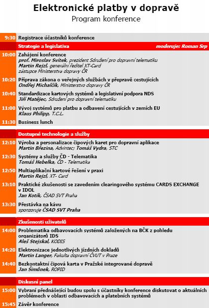 4. ročník odborné konference Elektronické platby v dopravě