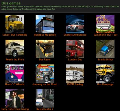 Autobusové hry na internetu 