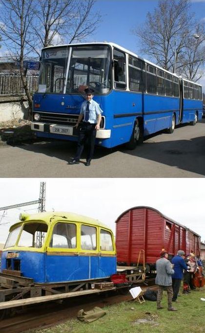 Železniční posunovadlo s prvky RTO a RO a Ikarus 280 v akci