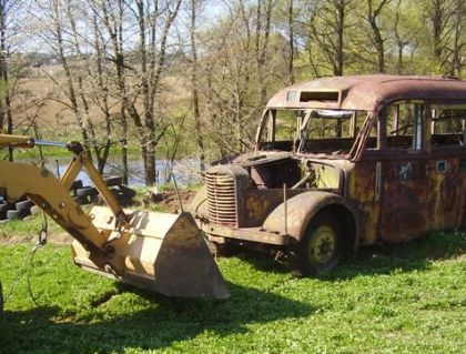 Vyprošťování a převoz autobusového veterána Gräf & Stift