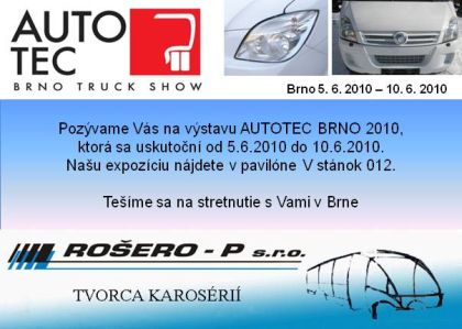 Slovenský karosář  Rošero-P zve na do své expozice na veletrhu AUTOTEC