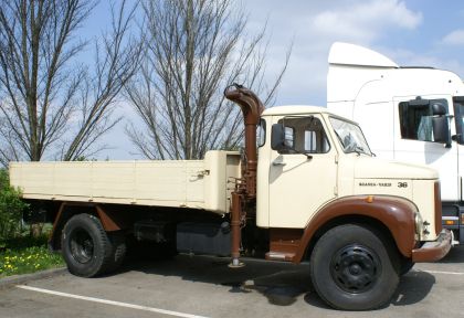 Nákladní automobil Scania Vabis 36. Historický automobil jsme vyfotografovali