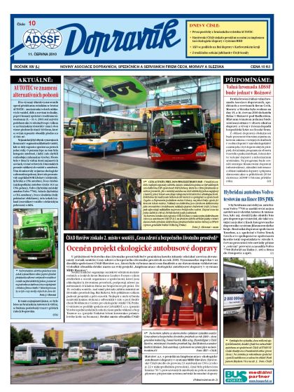 Vyšel desátý Dopravák 2010, noviny ADSSF