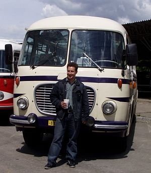 Škoda 706 RTO LUX Jana Kukly s řidičem Jaroslavem Čuříkem.