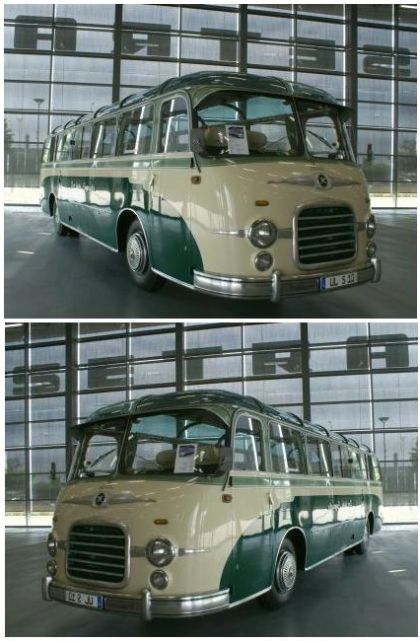 Třetí oldtimer v zákaznickém centru Setra - S10 z roku 1955
