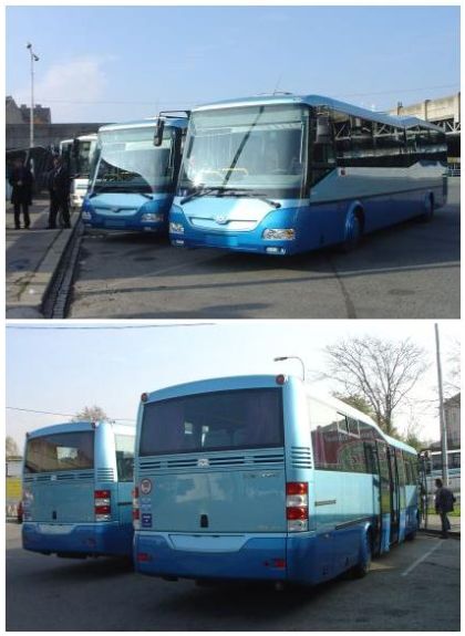 Autobusy SOR v modrém - společnost Tourbus převzala