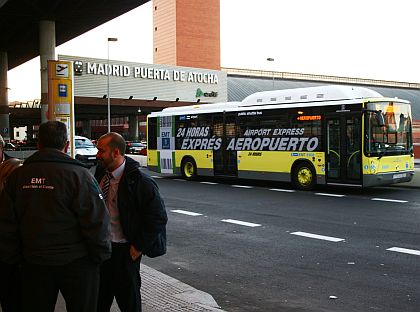 Nová CNG autobusová linka v Madridu spojuje letiště a centrum města