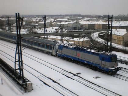 V rámci fotografování nové lokomotivy Škoda 109E i foto převozu 'Sofií' vlakem