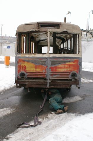 Trolejbus Škoda 3Tr3 se dnes chystal k transportu. Fotoreportáž 