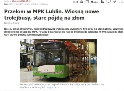 Trolejbus pro Lublin v hale Škoda Electric vzbudil až nečekaný ohlas v Polsku