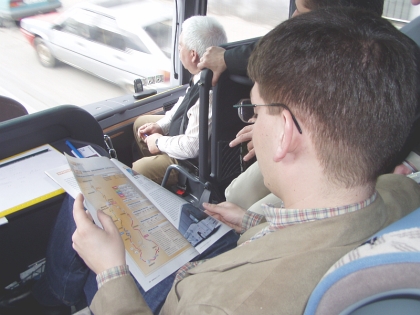 2005: Z Darové do EvoBusu Holýšov a zpět 18.3. 2005 testovacím autobusem