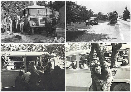 Autobus Tatra 111 na zájezdu Tatry Smíchov do NDR v roce 1964