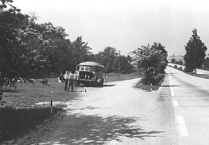 Autobus Tatra 111 na zájezdu Tatry Smíchov do NDR v roce 1964