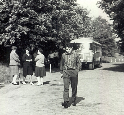 Autobus Tatra 111 na zájezdu Tatry Smíchov do NDR v roce 1964