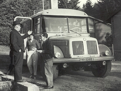 Autobus Tatra 111 na zájezdu Tatry Smíchov do NDR v roce 1964