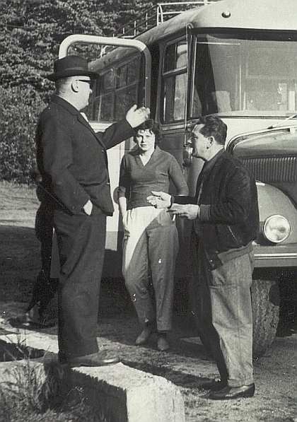 Autobus Tatra 111 na zájezdu Tatry Smíchov do NDR v roce 1964