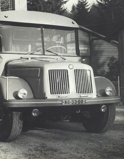 Autobus Tatra 111 na zájezdu Tatry Smíchov do NDR v roce 1964