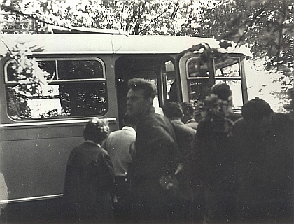 Autobus Tatra 111 na zájezdu Tatry Smíchov do NDR v roce 1964