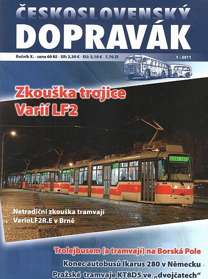Vyšlo 1.  číslo časopisu ČESKOSLOVENSKÝ DOPRAVÁK 2011