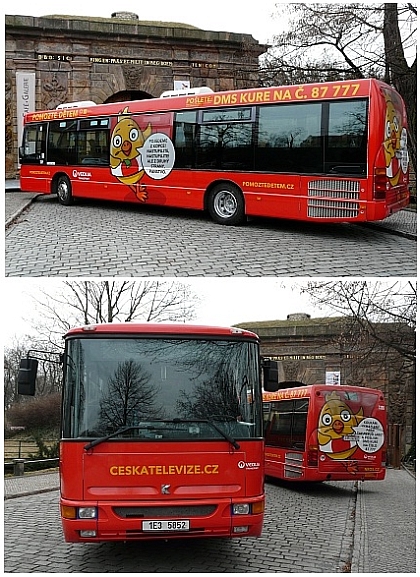 Produkce  polepu autobusů ''Pomozte dětem'' se ujal Mobilboard