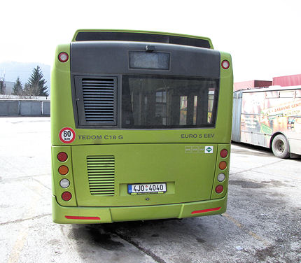 BUSportál SK: Testovací  kloubový autobus TEDOM byl v Banské Bystrici