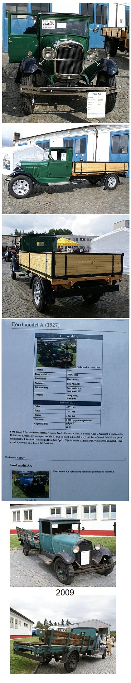 Rekonstruovaný Ford AA a autojeřáb Tatra 111 ve společnosti  ZDAR 