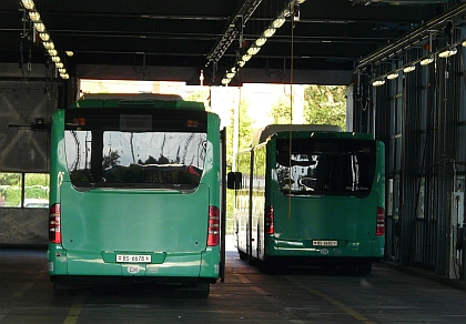 Na návštěvě v Basileji I.: Z autobusového depa BVB
