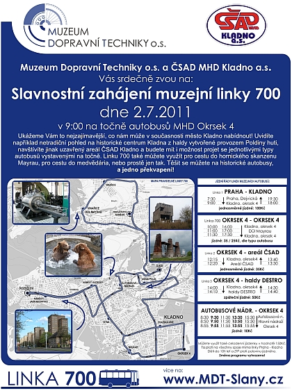2.7.2011: Muzejní linka 700  na Kladně s historickými autobusy
