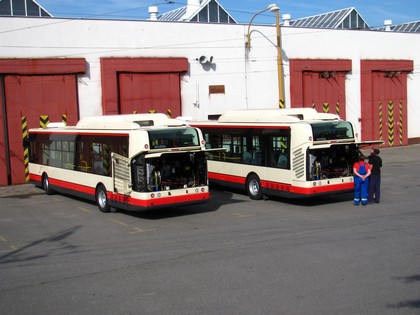 Nové CNG Citelisy s pozměněnou zádí  v Jihlavě.