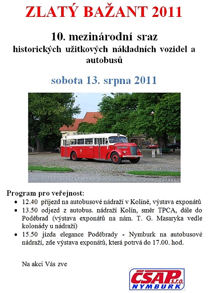Připomínáme 10. ročník Zlatého bažanta, mezinárodního srazu a prezentační jízdy