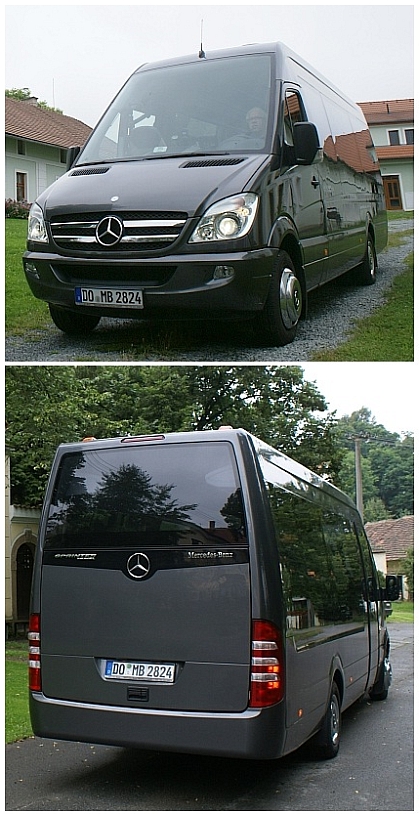 Testovací Mercedes-Benz Sprinter Travel 65 v detailech obrazem s podrobnostmi