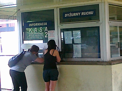Pohlednice z autobusového nádraží v Bialsko Biale