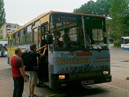 Pohlednice z autobusového nádraží v Bialsko Biale