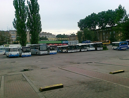 Pohlednice z autobusového nádraží v Bialsko Biale 