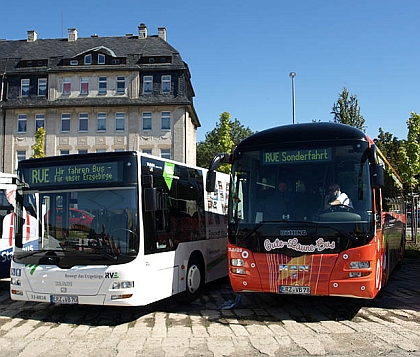Ze srpnových oslav 20 let dopravce RVE Erzgebirge v Annaberg-Buchholz